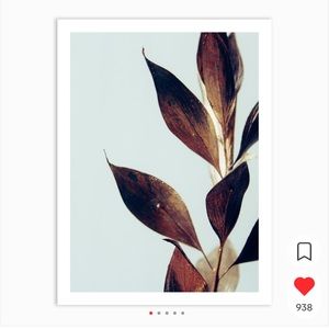 New Gold plant art print- 18x24